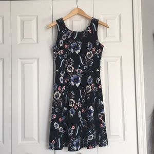 navy floral sundress